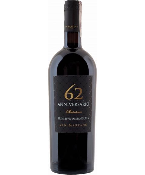 San Marzano Primitivo di Manduria 62 Anniversario Riserva 2017 wino czerwone wytrawne D.O.P.