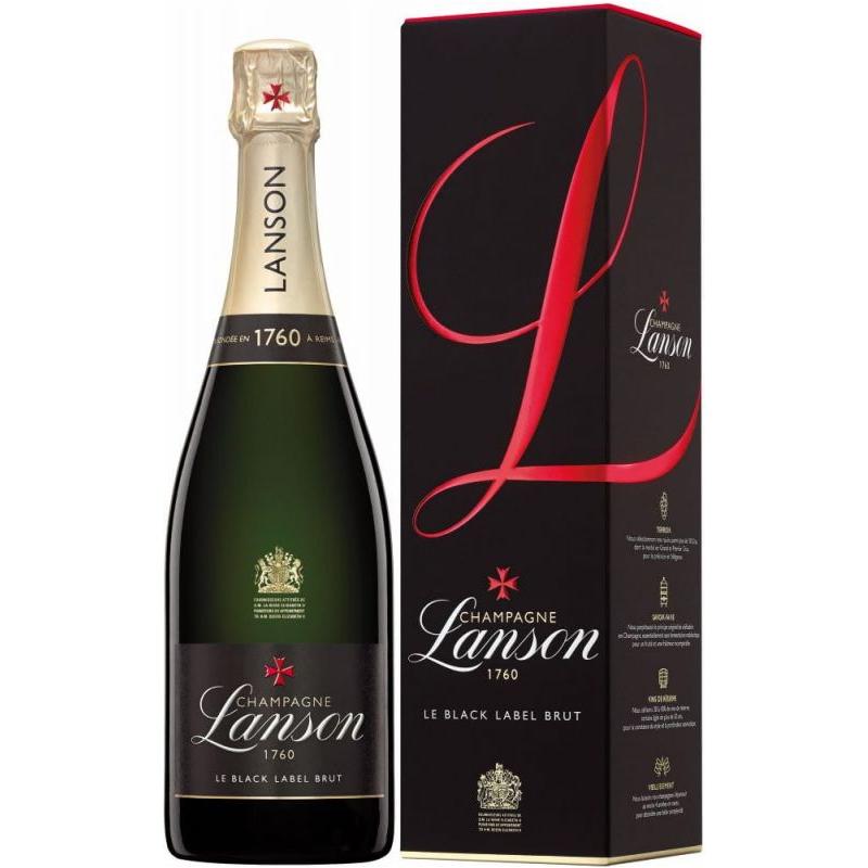 Champagne Lanson Le Black Label Brut + Kartonik Prezentowy